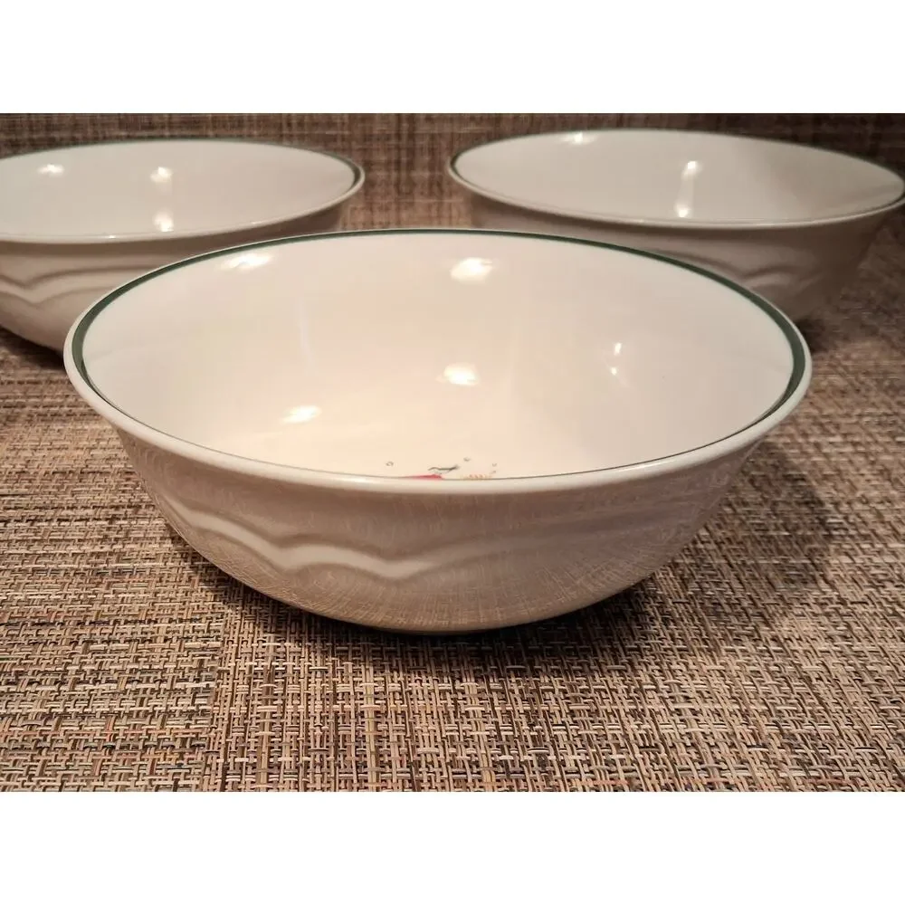 Pfaltzgraff Snow Village Cereal Bowls Set of 3